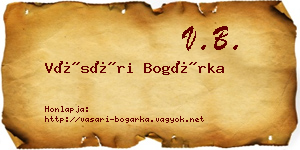 Vásári Bogárka névjegykártya